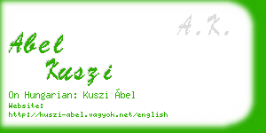 abel kuszi business card